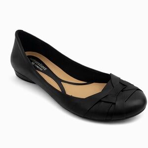 Naturalizer Maude Ballet Flats Black Leather Comfort Shoes Size 8M NEW No Tags